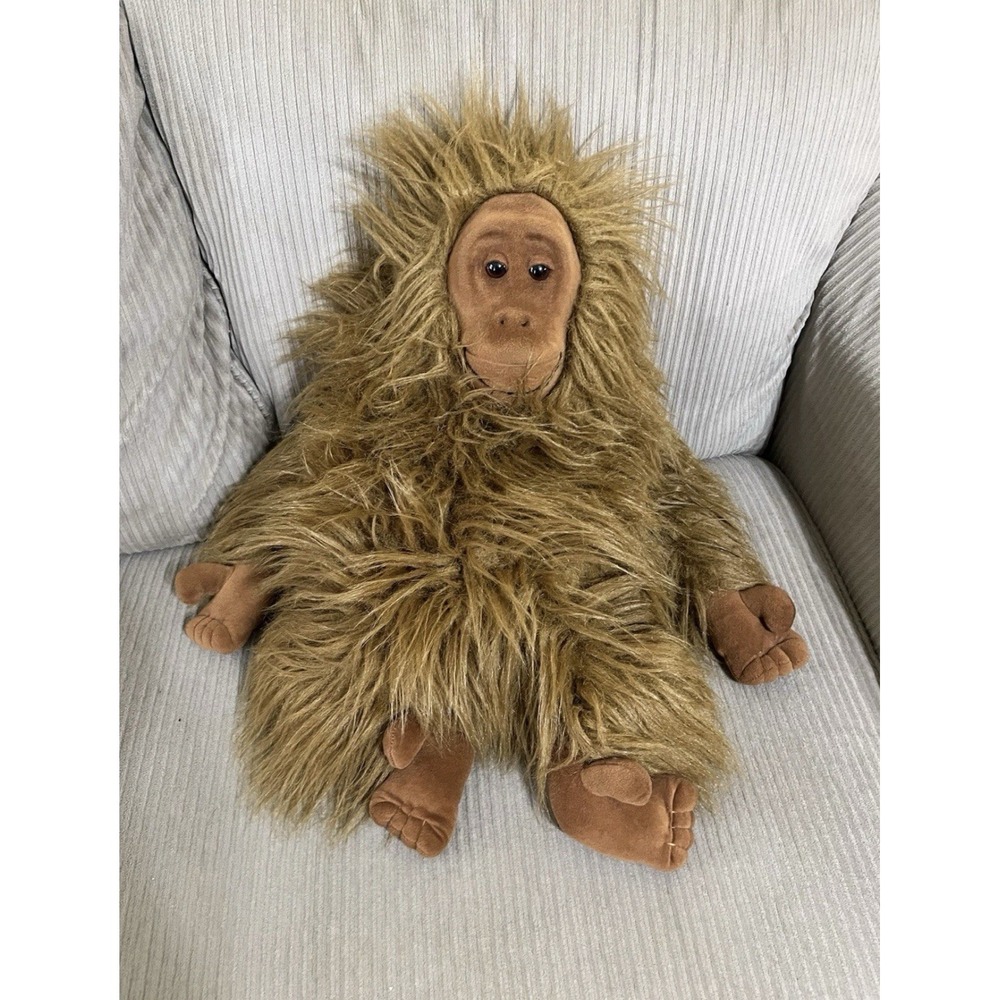 Vintage 1988 Plush Creations Inc Long Hair Hairy Orangutan Monkey Ape Plush 15”